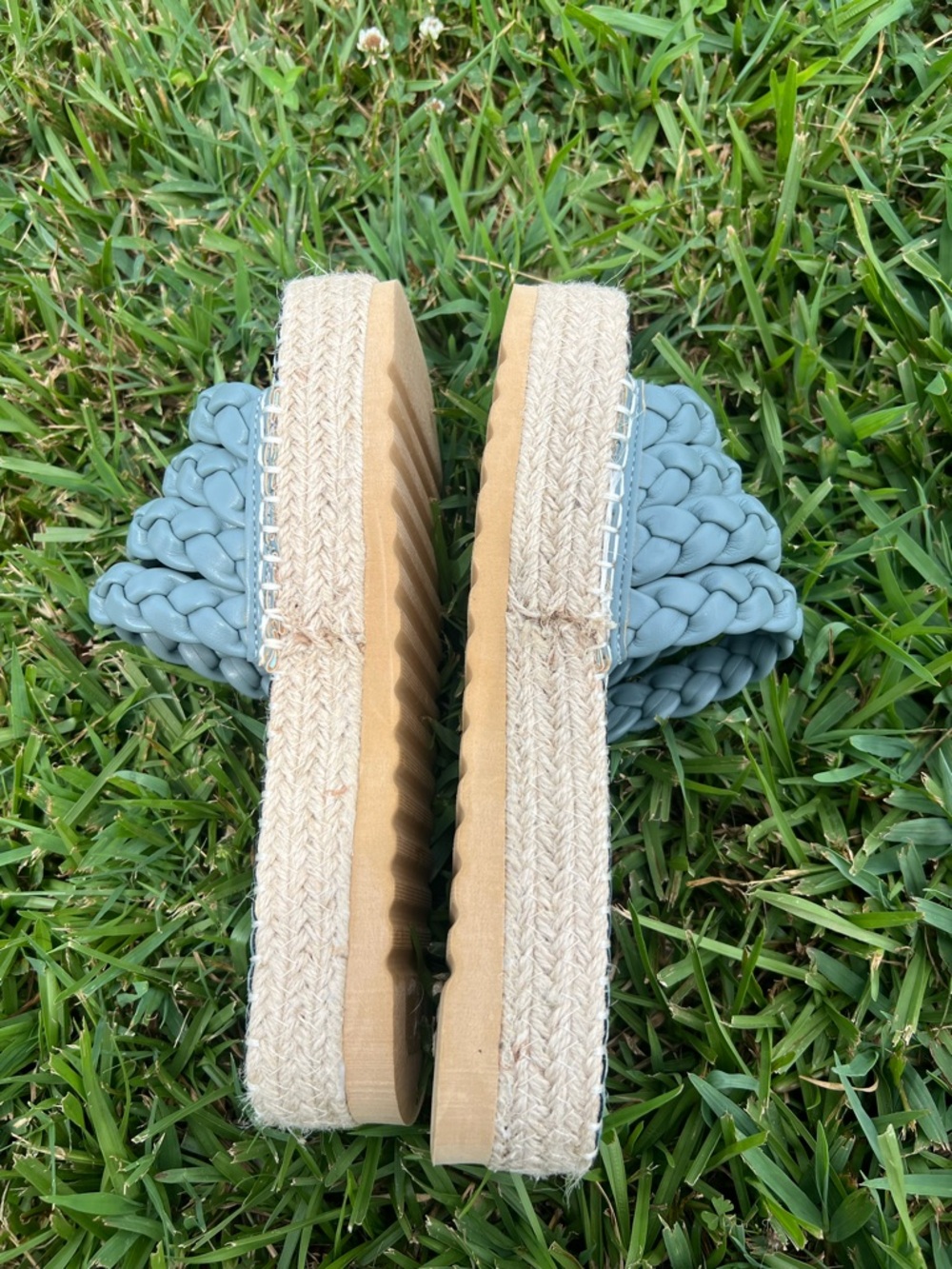 Beach by Matisse Teal Blue Braided Platform Sandals Size 9M - Picture 6 of 9